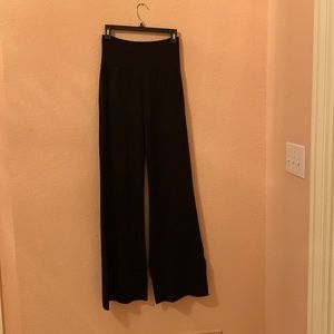 CAbi Chance Wide Leg Trouser (Item 3741) in Black Rayon/Nylon/Spandex.